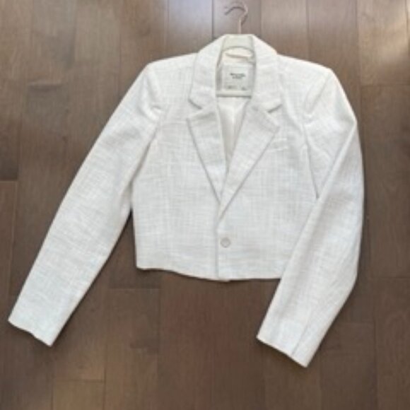 Abercrombie Cropped Tweed Blazer - Picture 1 of 5